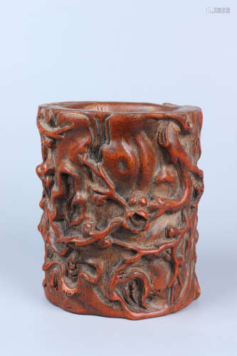 Chinese Agarwood Brush Pot