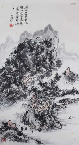 Chinese Huang Binhong - Painting Of Landscape