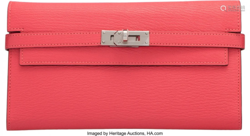 58122: Hermès Rose Lipstick Chevre Leather Kelly