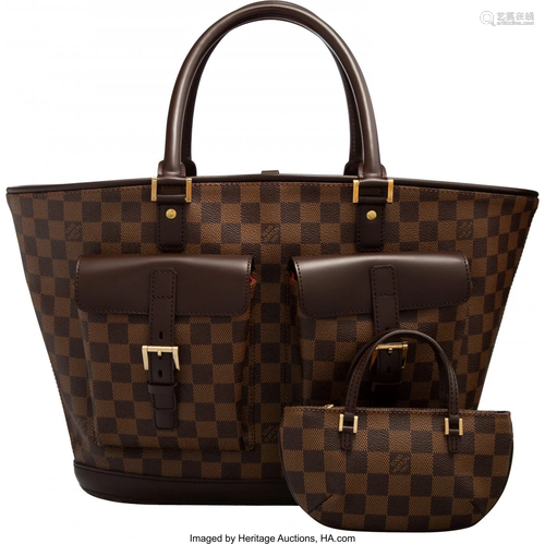 58162: Louis Vuitton Damier Ebene Monogram Coated Canva