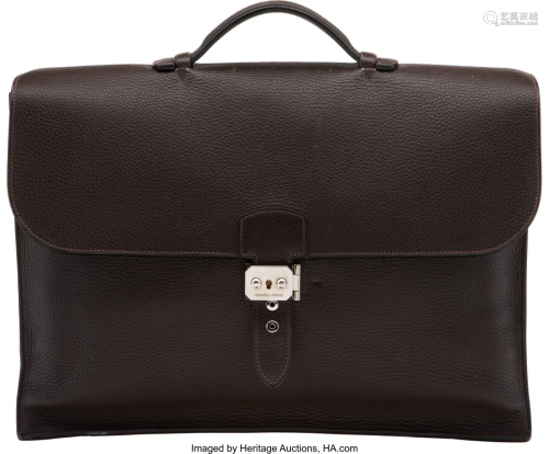 58158: Hermès 40cm Havane Ardennes Leather Sac a