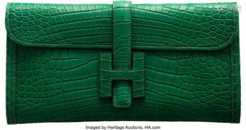 58085: Hermès Matte Cactus Alligator Jige Elan C