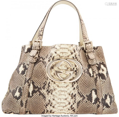 58141: Gucci Python Tote Bag Condition: 2 15.5