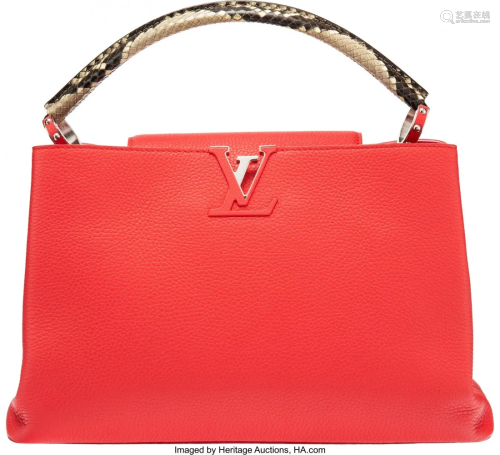 58168: Louis Vuitton Python & Poppy Taurillon Leather C