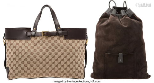 58165: Gucci Set of Two: GG Supreme Tote and Backpack C