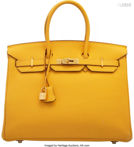 58024: Hermès 35cm Soleil Togo Leather Birkin Ba