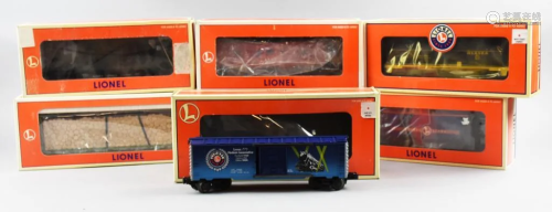 (6) Lionel O/O27 Gauge Train Cars, Original Boxes