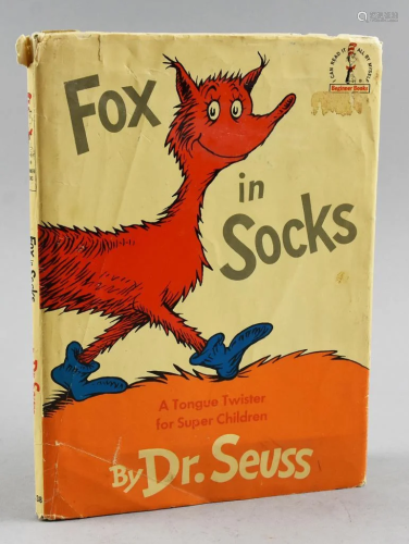 1st Ed. 1965 Dr. Seuss Fox in Socks w/ Dust Jacket,