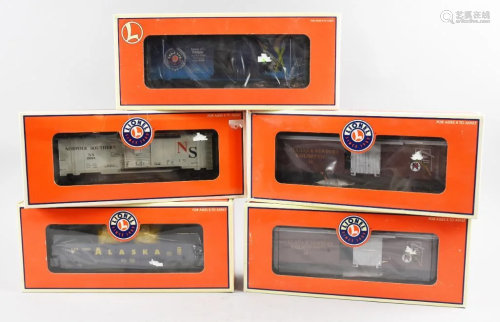 (5) Lionel O/O27 Gauge Train Cars, Original Boxes