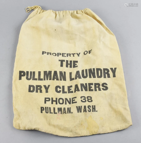 Vintage Pullman Laundry Dry Cleaner Bag, Washington