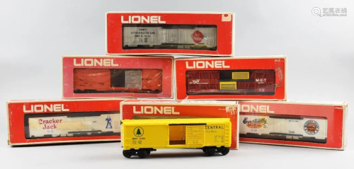 (6) Vintage Misc. Lionel Train Cars, Original Boxes