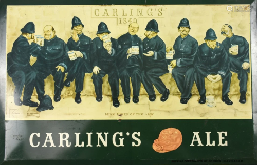 Vintage Carling Ale Tin Sign