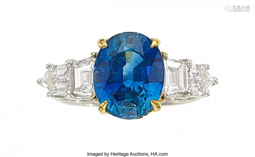 55174: Sapphire, Diamond, Gold Ring Stones: Oval-shape
