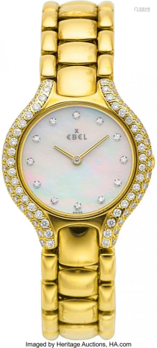 55256: Ebel Lady's Diamond, Mother-of-Pearl, Gold Belug