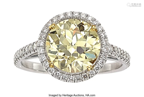 55175: Fancy Brownish Yellow Diamond, Diamond, Platinum