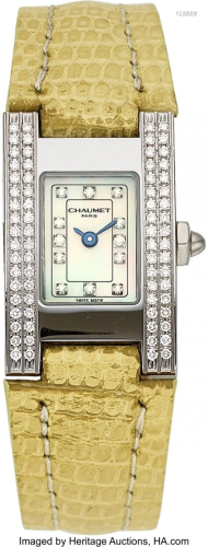 55259: Chaumet Lady's Diamond, Mother-of-Pearl, Stainle