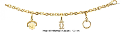 55242: Diamond, Gold Bracelet, Cartier Stones: Full-cu