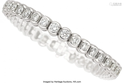 55171: Diamond, White Gold Bracelet Stones: Full-cut d
