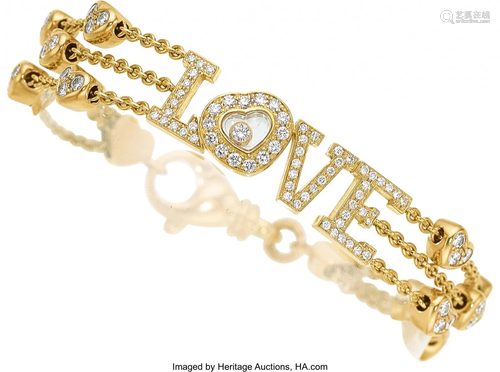 55248: Diamond, Gold Bracelet, Chopard Stones: Full-cu