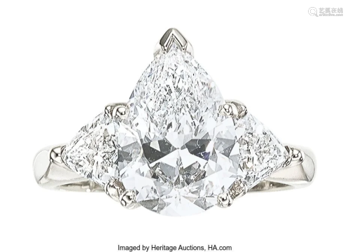 55309: Diamond, Platinum Ring, GIA Type IIa Stones: Pe