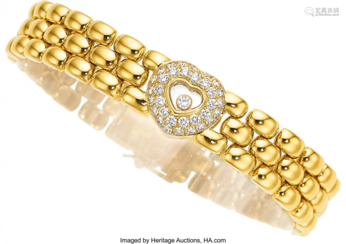 55252: Diamond, Gold Bracelet, Chopard Stones: Full-cu
