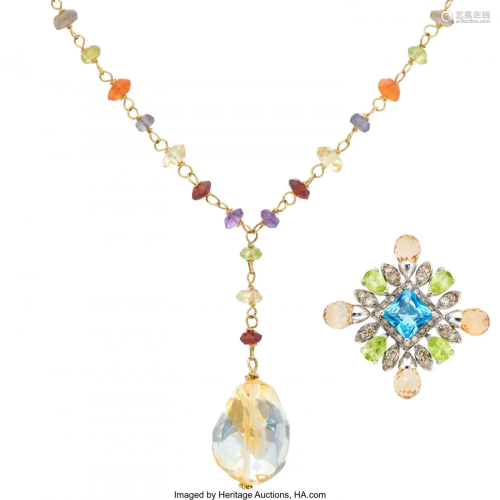 55273: Multi-Stone, Colored Diamond, Gold Jewelry Sto