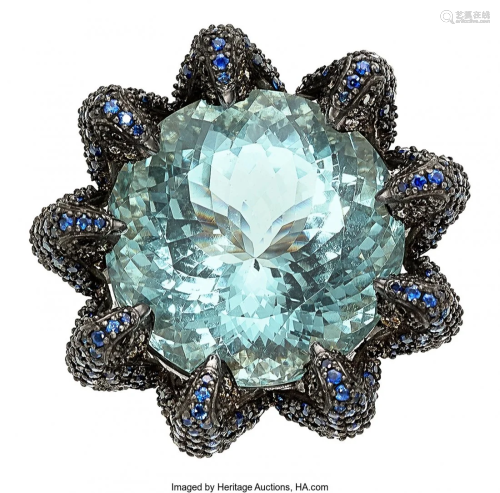 55080: Aquamarine, Sapphire, Diamond, Colored Diamond,