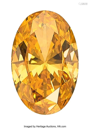 55063: Unmounted Fancy Intense Yellow-Orange Diamond D