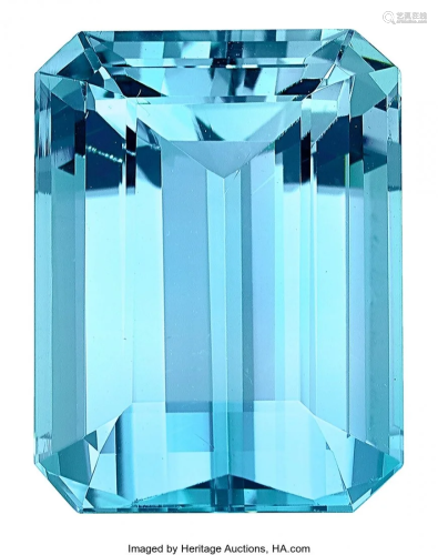 55068: Unmounted Aquamarine Aquamarine: Emerald-cut…