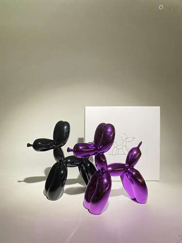 Jeff Kongs BalloonDog(Black＆Purple)兩件一組
