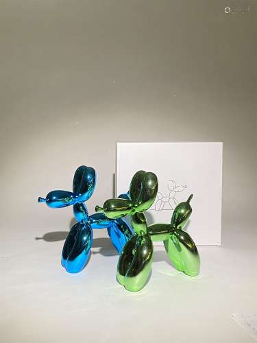 Jeff Kongs BalloonDog(Green＆Blue)兩件一組