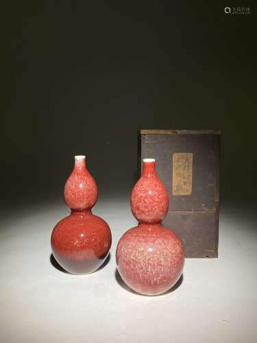 辰砂釉葫蘆瓶