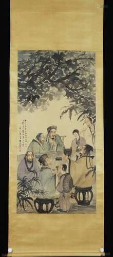 Literati Gathering  by Fu Baoshi