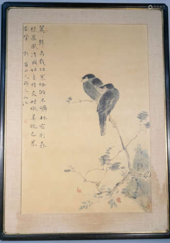 19 Century, Chinese painting of flower and bird
