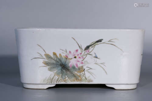 Qing dynasty, GUANG XU, bird and flower drawing porcelain fl...