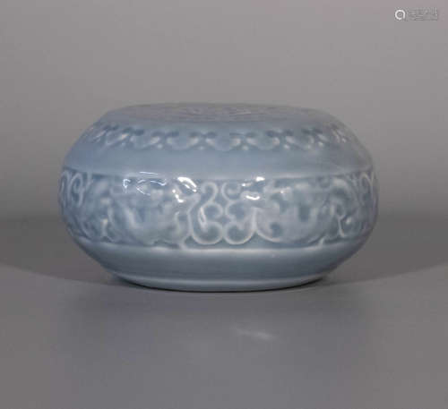 Qing dynasty, Chinese blue glaze porcelain GU DUN