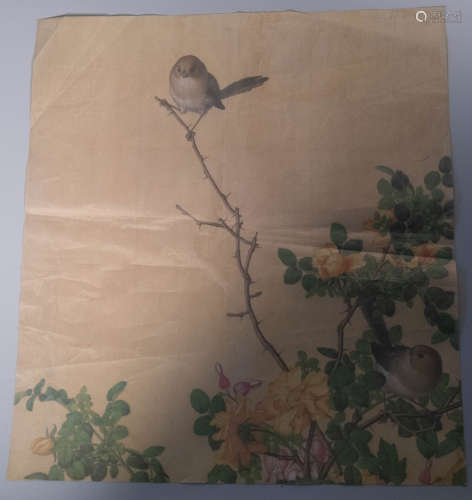Chinese painting of bird and flower