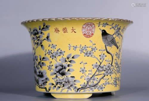 Qing dynasty, GUANG XU, Da Ya Zhai porcelain flower pot