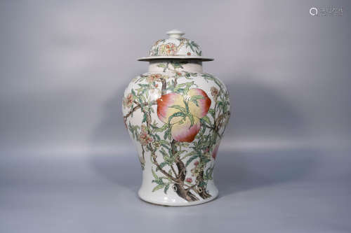 20 century, famille rose porcelain jard