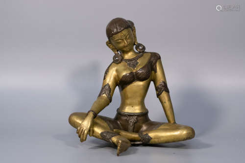 17 Century, copper statue of Bodhisattva