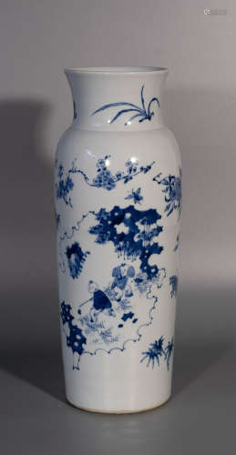 Ming dynasty, CHONG ZHENG, blue and white porcelain vase