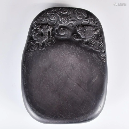 A Guangdong Ink Stone With Box, Qing