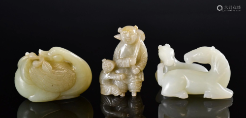 A Group of Three Jade Carvings