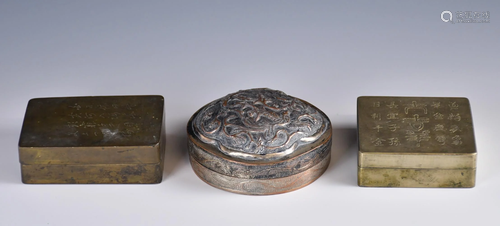 Three Cover Boxes, 19thc