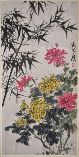 After Xie Gongzhan(1885-1940) Chrysanthemum&Bamboo