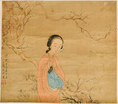 Gai Qi(1773-1828) Lady Hanging Scroll