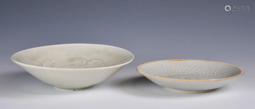 A Group Of Two Small Celadon Dishes