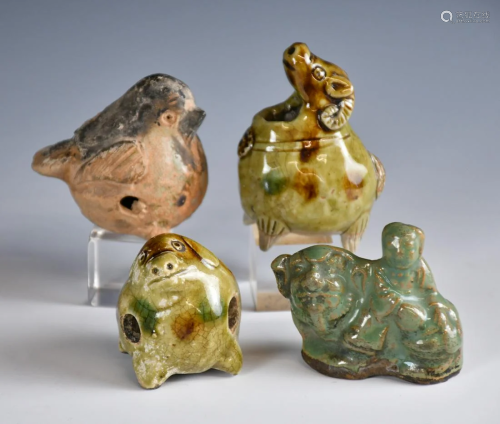 A Group Of Pottery Objects