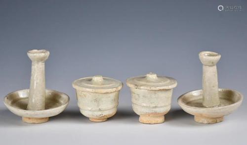 A Group Of White Glaze Objects