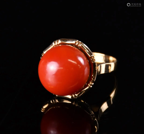 An Aqua Coral Ring